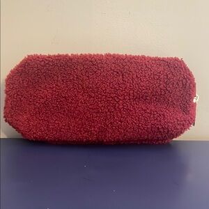 Sephora - Red Sherpa makeup bag